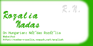 rozalia nadas business card